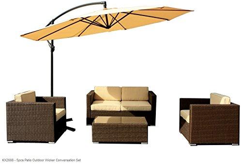 Algopix Similar Product 9 - 4Pcs PE Resin Rustic Dark Brown Patio