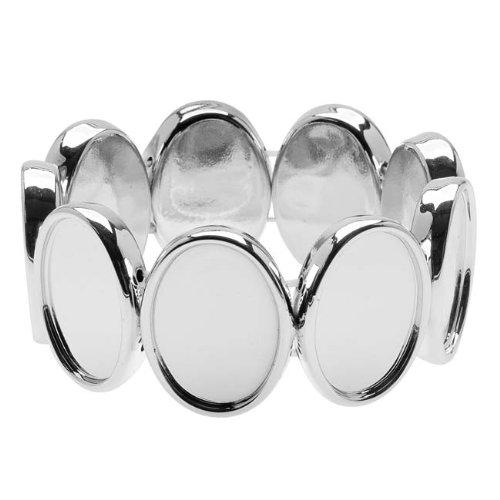 Algopix Similar Product 17 - Silver Tone Plastic Stretch Bezel