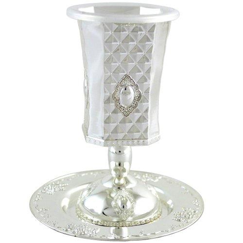 Algopix Similar Product 18 - Contemporary Silver Plated Kiddush Cup