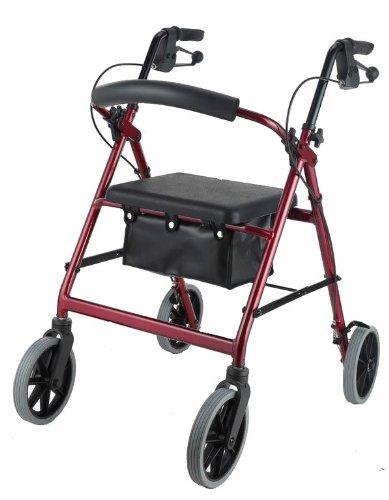 Algopix Similar Product 14 - Deluxe Rollator in Red