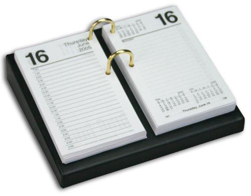 Algopix Similar Product 17 - Dacasso Black Leather Desktop Calendar