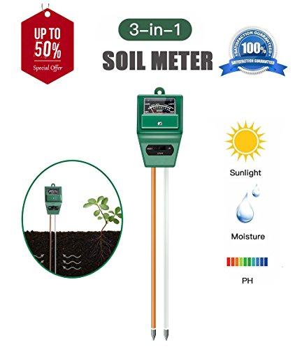 Algopix Similar Product 4 - AKEfit Soil pH Meter 3 in 1 Soil Test