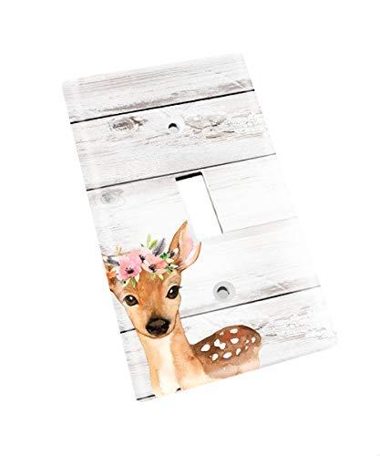 Algopix Similar Product 12 - Cute Deer Floral Kids Nursery Bedroom