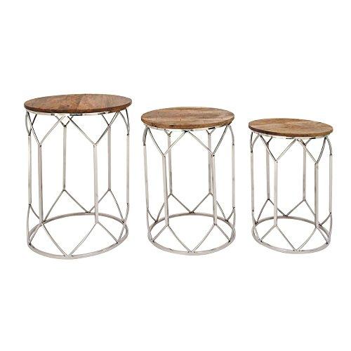 Algopix Similar Product 11 - Benzara Stylish Stainless Steel Wood
