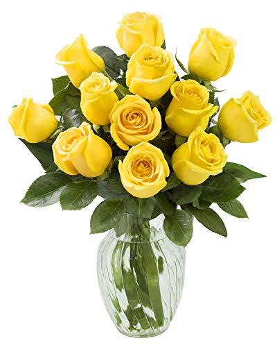 Algopix Similar Product 3 - KaBloom Bouquet of 12 Fresh Yellow