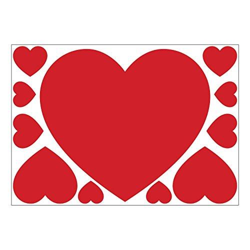 Algopix Similar Product 8 - Set of 11 Red Valentine Hearts