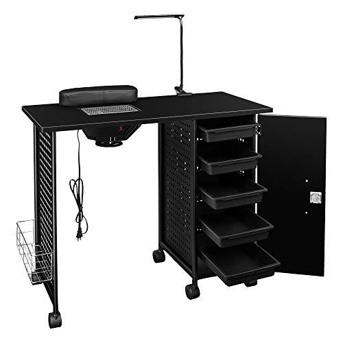 Algopix Similar Product 5 - HomVent Manicure Table Iron Frame Nail