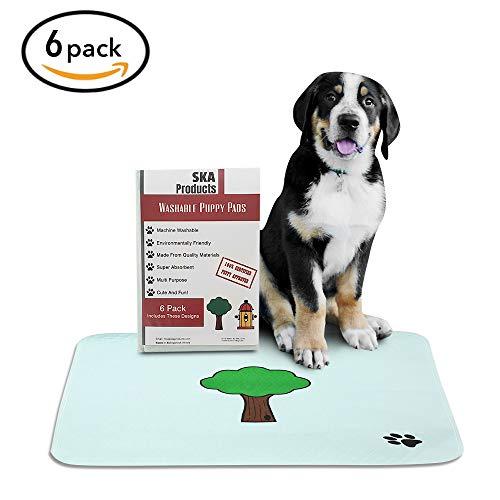 Algopix Similar Product 2 - Cute Washable Puppy Pee Pads  6 Pack