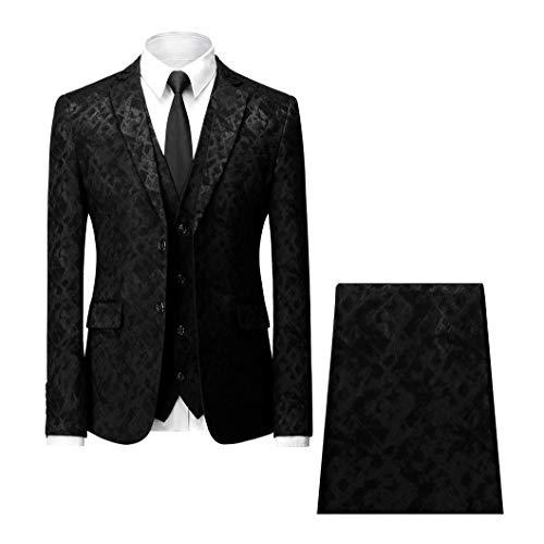 Algopix Similar Product 11 - MAGE MALE Mens 3Piece Floral Suit