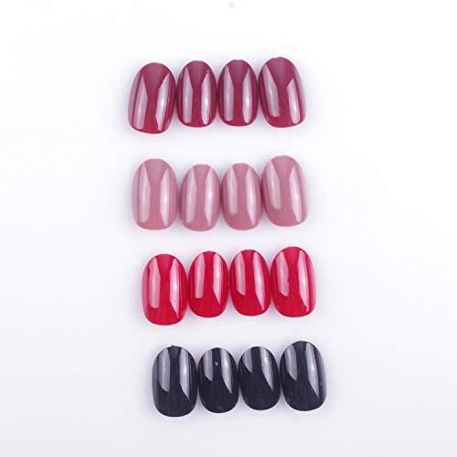 Algopix Similar Product 6 - Laza 96 Pcs Colorful Fake Nails 4 Pack