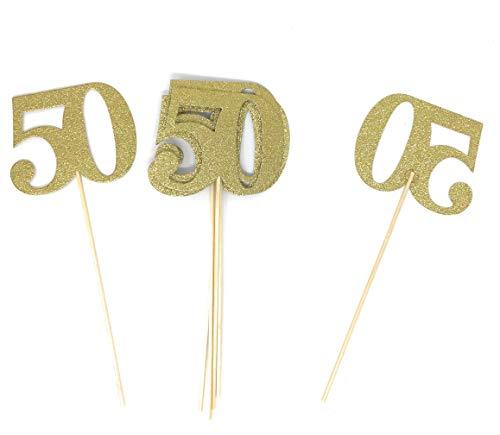 Algopix Similar Product 18 - PaperGala Number 50 5 Pack Gold Double