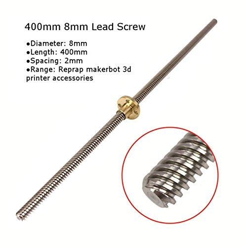Algopix Similar Product 17 - Drillpro 400mm 8mm Lead Screw ACME Lead