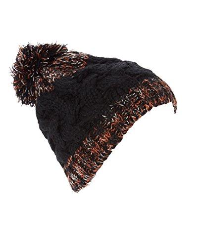 Algopix Similar Product 2 - Amtal Variegated Trim Cable Knit Pom