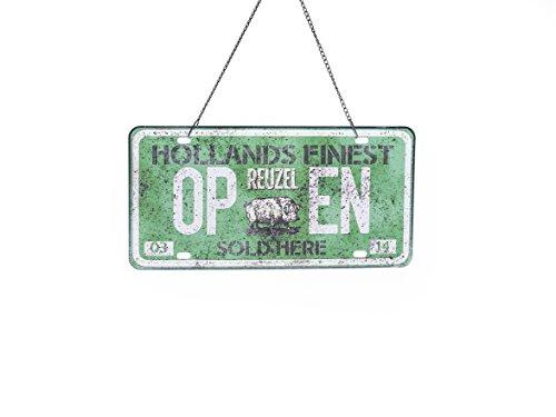 Algopix Similar Product 4 - Reuzel Open/Close License Plate Sign