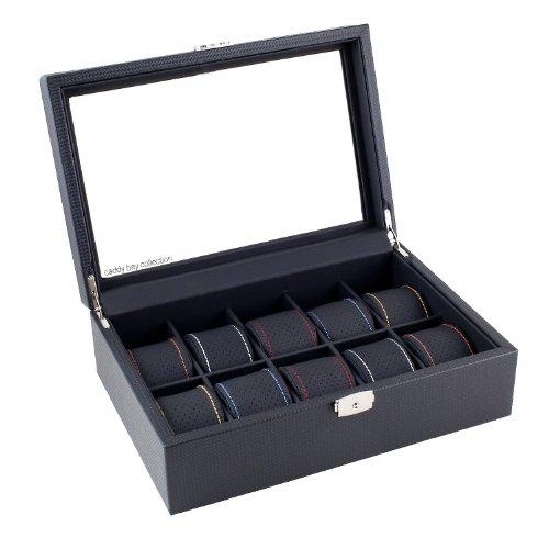 Algopix Similar Product 6 - Caddy Bay Collection Men Watch Box with