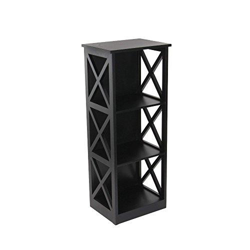 Algopix Similar Product 16 - Benzara Ebony Finish Wood Shelf