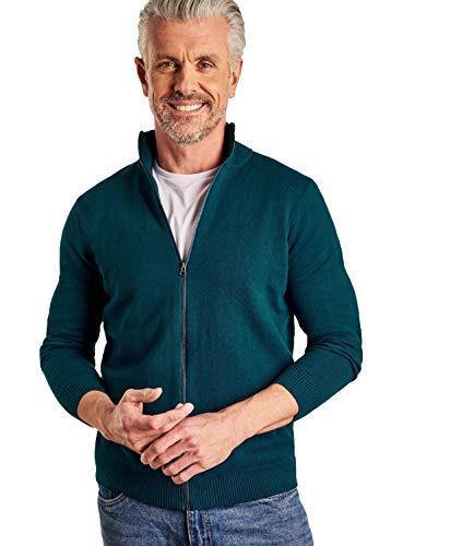 Algopix Similar Product 2 - WoolOvers Mens Combed Cotton Zip