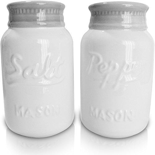 Algopix Similar Product 14 - White Vintage Inspired Ceramic Mason