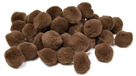 Algopix Similar Product 6 - Fluffy Chocolate Brown 1 Inch Craft Pom