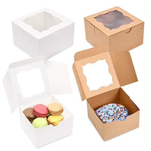 Algopix Similar Product 10 - Pack of 50 White Bakery Boxes with