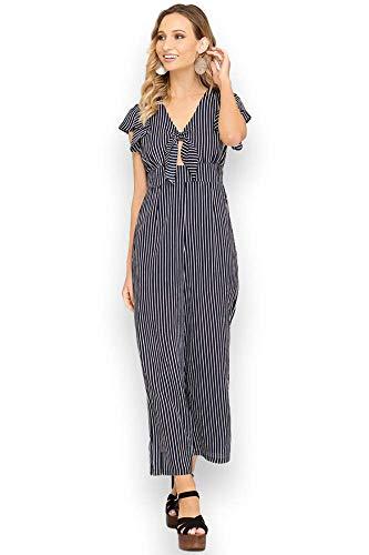 Algopix Similar Product 6 - She  Sky Navy Short Sleeve Striped