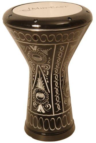 Algopix Similar Product 12 - Aluminum Doumbek, Trad'l Motif Black