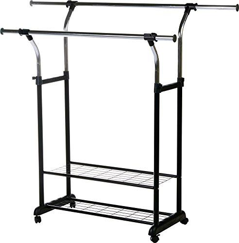 Algopix Similar Product 11 - Rod Desyne Mobile Double Clothes Rack