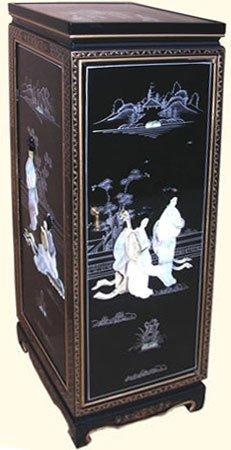 Algopix Similar Product 3 - Oriental Pedestal Black Lacquer And