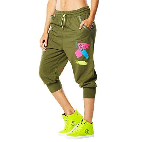 Algopix Similar Product 3 - Zumba Womens Da Funk Baggy Capri Pants