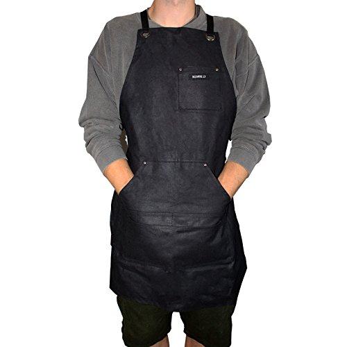 Algopix Similar Product 7 - Heavy Duty Waxed Canvas Work Apron in
