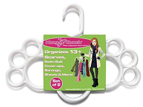 Algopix Similar Product 9 - Hang A Bunch Scarf Hanger White Set
