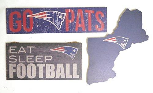 Algopix Similar Product 6 - New England Patriots Wall Decor 3 Piece