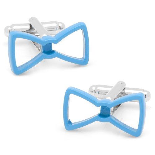 Algopix Similar Product 6 - Cool Cut Blue Bow Tie Cufflinks