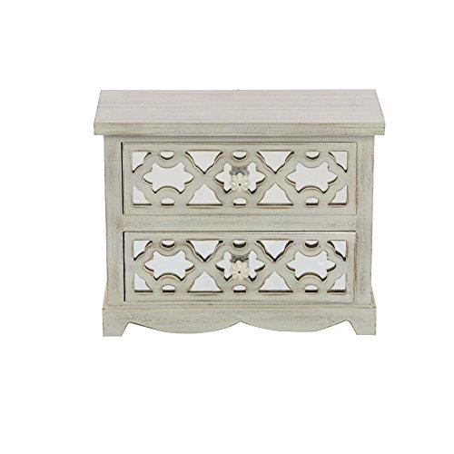 Algopix Similar Product 7 - Benzara 2 Drawer Kaya Wood Mirror