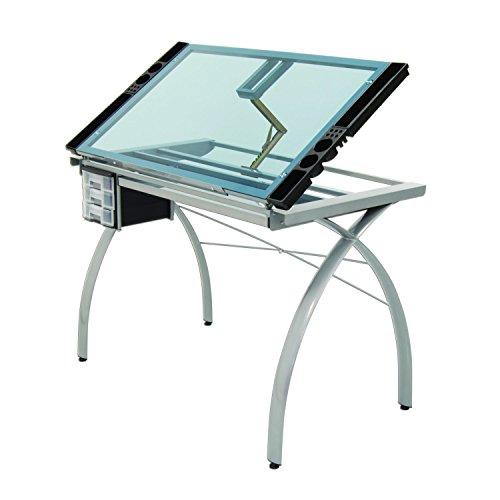 Algopix Similar Product 9 - Offex Craft Station Glass, Silver/Blue