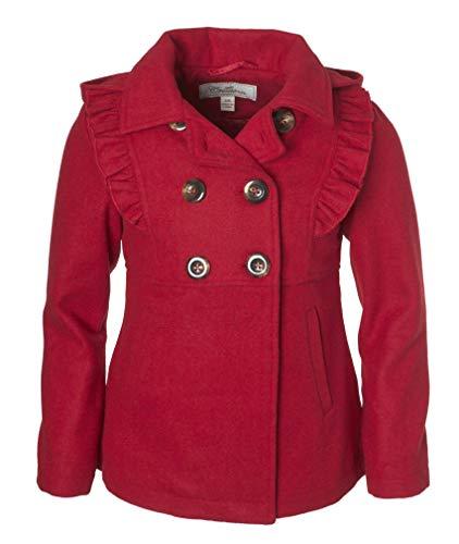 Algopix Similar Product 14 - Cremson Girls Wool Blend Hooded Ruffle