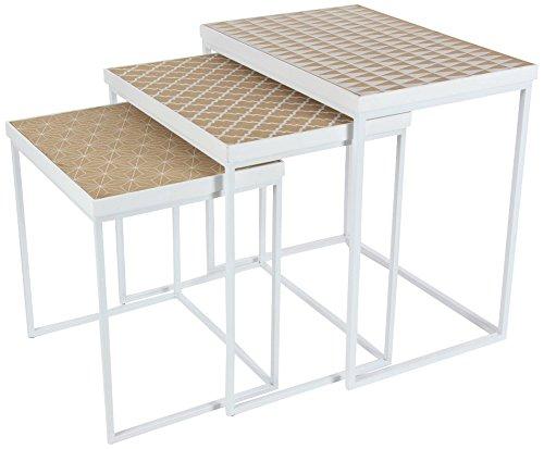 Algopix Similar Product 9 - Benzara Appealing Metal Wood Nesting