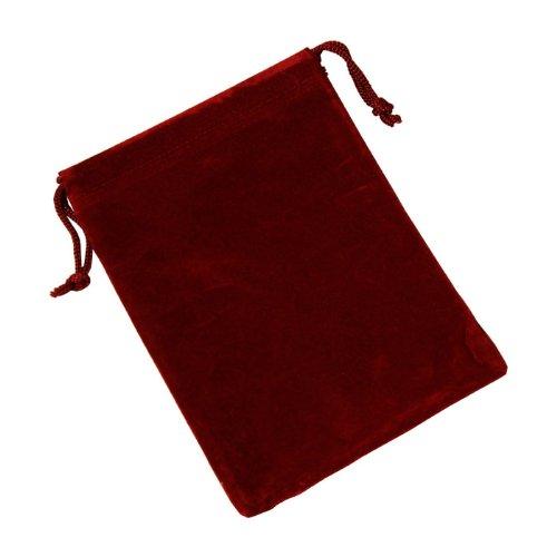 Algopix Similar Product 15 - Velvet Bag with draw string, Burgundy