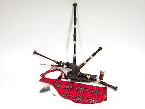 Algopix Similar Product 13 - Bagpipe, Engraved, Rosewood,Tartan Cover