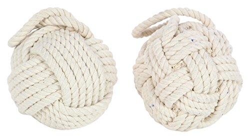 Algopix Similar Product 1 - Benzara Dapper Rope Wall Stop in White