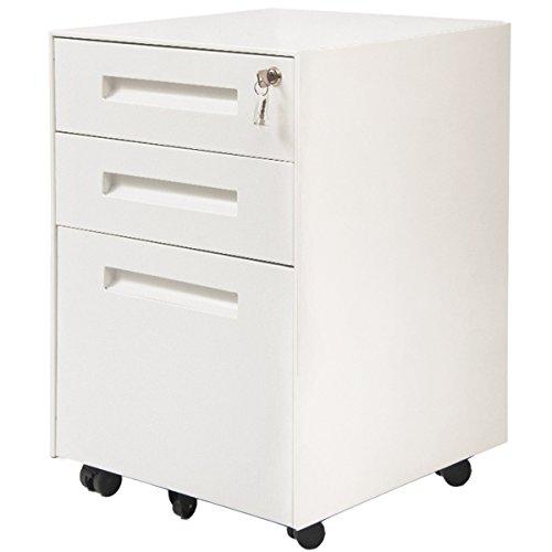 Algopix Similar Product 8 - ModernLuxe Mobile Metal File Cabinet