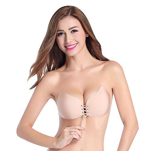 Algopix Similar Product 7 - Strapless Butterfly Push-Up Bra Nude