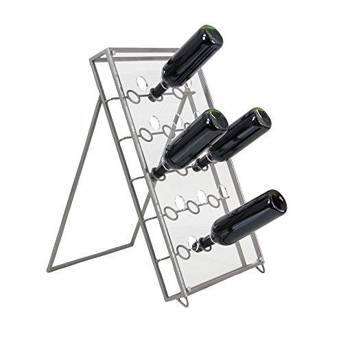 Algopix Similar Product 16 - Benzara Snappy Metal Acrylic Wine Holder