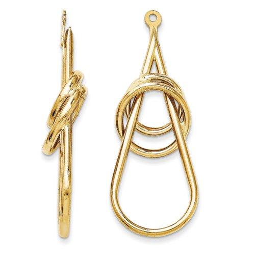 Algopix Similar Product 10 - 14k Yellow Gold Polished Fancy Teardrop