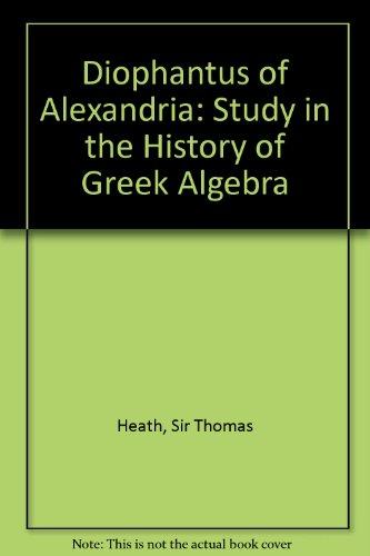 Algopix Similar Product 18 - Diophantus of Alexandria A Study in