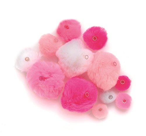 Algopix Similar Product 18 - Glorex Acrylic Pom Poms Multiple Pink