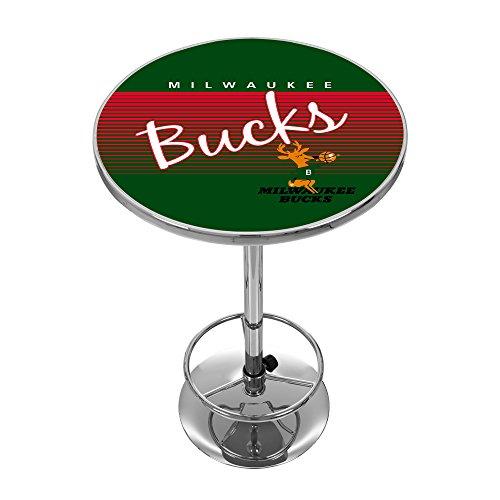 Algopix Similar Product 5 - NBA Milwaukee Bucks Chrome Pub Table