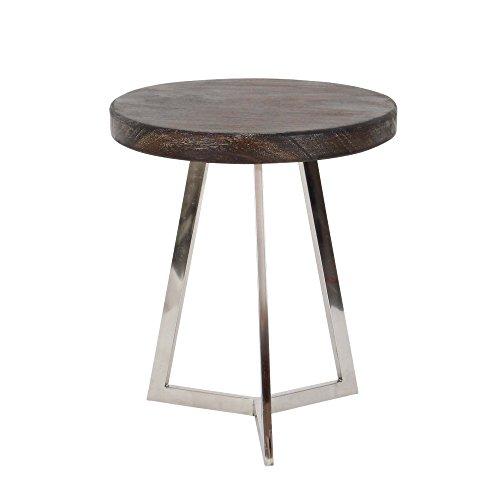 Algopix Similar Product 6 - Benzara Round Finish Accent Table, Black
