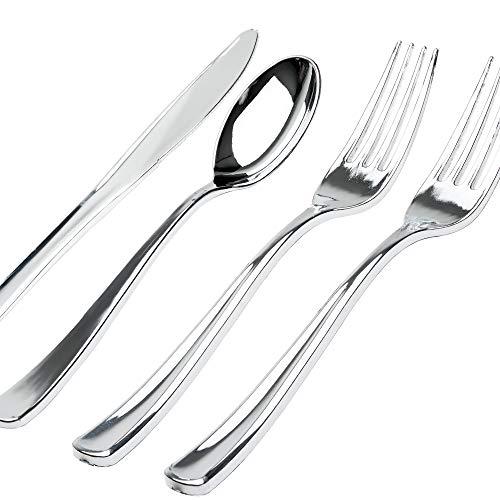 Algopix Similar Product 20 - Silver Plastic Cutlery Set  Knives