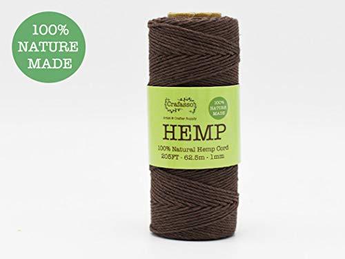 Algopix Similar Product 8 - Crafasso Hemp Twine Cord Spool 205ft